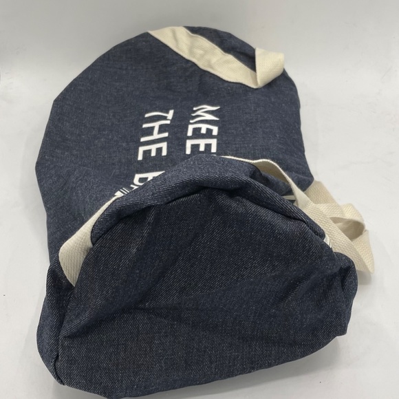 New Denim gym/dance bag with saying, Meet me at the Barre - Picture 3 of 4